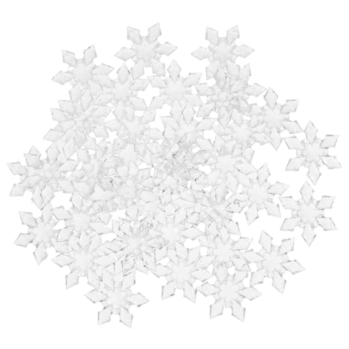 Pendentifs Flocon de Neige de Noël Blancs et Décoration d'Hiver