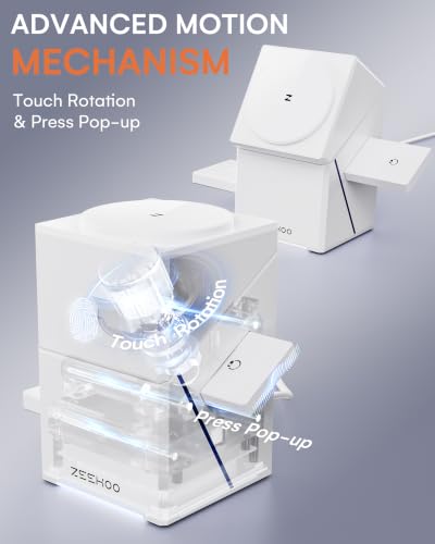 Image of ZEEHOO 3 in 1 Charging Station, for iPhone Charging Station, for Apple MagSafe Charger, 15W Fast Wireless Charger, for Apple Watch, for iPhone 17,16,15,14,13,12 Series, AirPods (White)