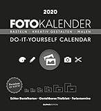  Foto-Bastelkalender schwarz XL 2020 - Bastelkalender - Do it yourself calendar (45 x 49,5) - datiert - Kreativkalender - Fotokalender