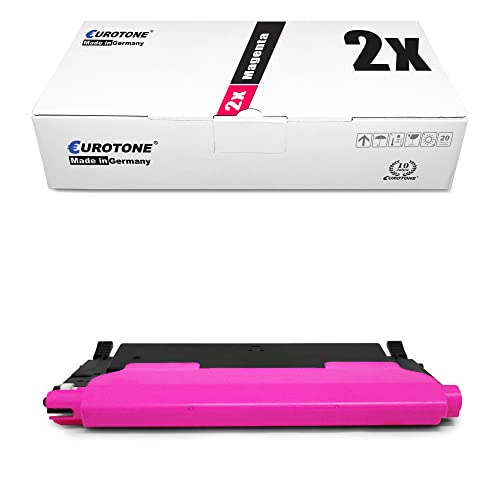 2 x AFD de tóner para CLP 320, 325, CLX 3180, 3185 sustituir samsung samsung CLT M4072S rojas Cartuchos Original Eurotone (Norma ISO 19798)