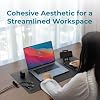 BLACK+DECKER Home Office Kit, 7 PCS Set, Desk Pad, 2-Port PD Charger, Ergonomic Mouse Pad, Phone Stand, Combo Cables, Cable Organizer, Workspace Accessories Perfect for Work-from-Home (Black)