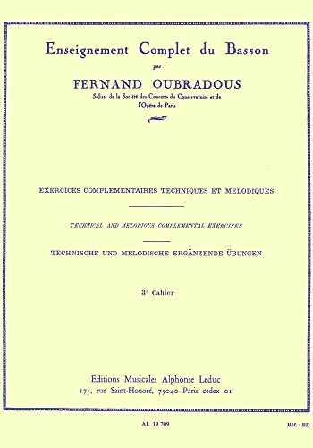 Fernand Oubradous: Complete Method for Bassoon - Vol. 3 (French Edition)