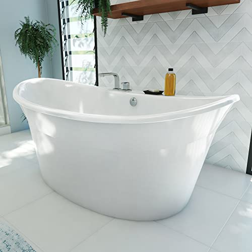 Dreamline Montego 66 In. W X 36 In. D Freestanding Bathtub In White #TOP21