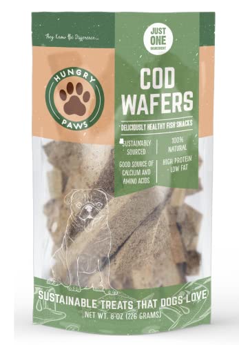 Hungry Paws Cod Fish Wafer Dog Treats - Single Ingredient Snacks #TOP5