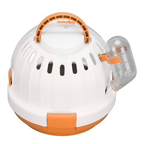 RTLR Jaula de Hámster OVNI, Casa de Hámster OVNI Portátil de Diseño Bloqueable para Hámsteres Pequeños (Naranja)