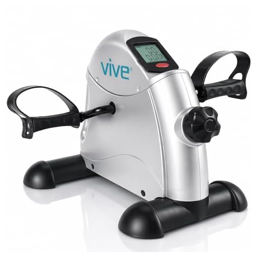 Vive Pedal Exerciser - Stationary Exercise Leg Peddler - Low Impact, Portable Mini Cycle Bike for Under Your Office Desk - Slim Design for Arm or Foot - Small, Sitdown Recumbent Equipment Machine
