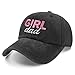 XIAOSLMP Girl Dad Hat Fathers Day or Birthday Gifts from Son, Daughter, Wife, Girl Dad Gifts Embroidery Adjustable Cotton Baseball Cap Black