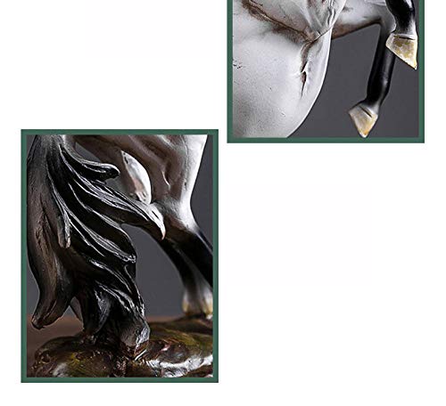 Statue de cheval en résine résistante pour décorations de maison et extérieurs - 4