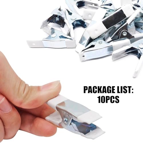 Image of 10Pcs 2 Inch Spring Clamps Small Clamps Spring Clips Clamps for Backdrop Balloon Archfor White