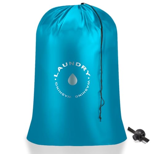 AiQInu Bolsa de Lavandería Plegable,Bolsas de Ropa con Cordón, Organizador Material Antidesgarros para Cuarto de Lavado Cocina Dormitorio Hotel de Viaje 60 x 85cm