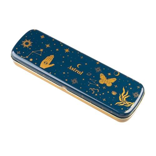 Grupo Erik - Trousse métallique Astral avec crayons inclus | Trousse aluminium dorée pour...