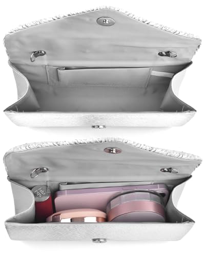 Image of TINDTOP Evening Clutch Purses for Women Handbags for Formal Wedding Party Cocktail Prom Crossbody Shoulder Envelope Bag | for Formal Wedding