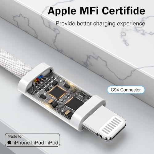 iPhone Ladekabel Apple Ladekabel 2Pack 2M, Lightning Kabel MFi-Zertifiziert Schnellladekabel für iPhone 14 13 12 11 Pro/Pro Max/Mini, XR XS Max X, 8 7 6 6s Plus, 5s 5 SE 2
