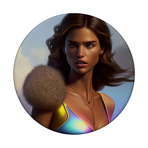 Stadium Status Records Massive Appeal Graphic Cowgirl Bélier PopSockets PopGrip Interchangeable – vue 3