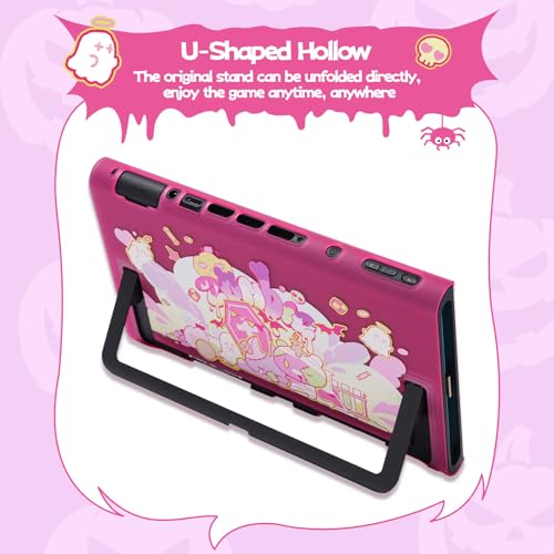 Image of GeekShare Slim Protective Case Compatible with Switch 2 (2025), Anti-Scratche and Shock-Absorption Dockable Hard Shell for Switch 2 Game Console - Patch Moe Doll
