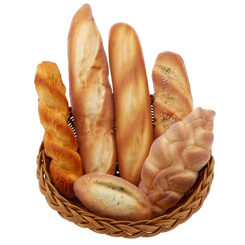 Gresorth 6 Pcs Artificial Bread Decoration Fake Baguette Food Mod...