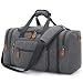 Plambag Canvas Duffle Bag for Travel, Oversized Duffel Overnight Weekend Bag(Gray)