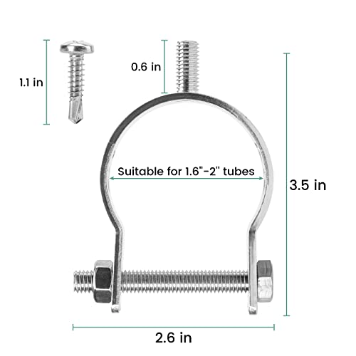 Universal Tube Bracket Kit For Automatic Gate Opener System, Suitable For 1.6'' To 2'' Tubes, Easy Installation #TOP1