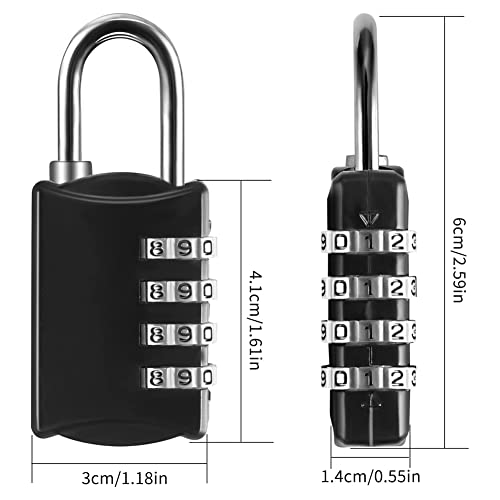 Midautoo Combination Locks, 4 Digit Lock With Metal Code Lock, Weatherproof, Suitcase Lock, Combination Lock For Locker,Gym White #TOP5