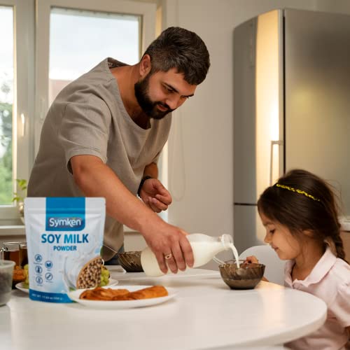 Symken Sugar-Free Soy Milk Powder 17.6 Oz (500G) | Vegan | High In Protein | Gluten Free | Lactose Free | Non-Gmo | Plant-Based | Non-Dairy | Added With Vitamins, Minerals, And Antioxidants #TOP5