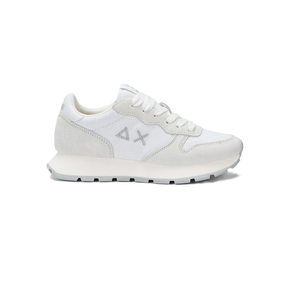 Sun68 Wmns Z35203 Ally Glitter Textile 01 Bianco Glitter Argento bianco glitter argento/36