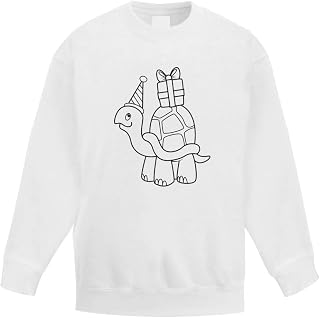 Azeeda 'Party Tortoise' Kid's Sweatshirt/Jumper (12-13 Years) (KW00027923)