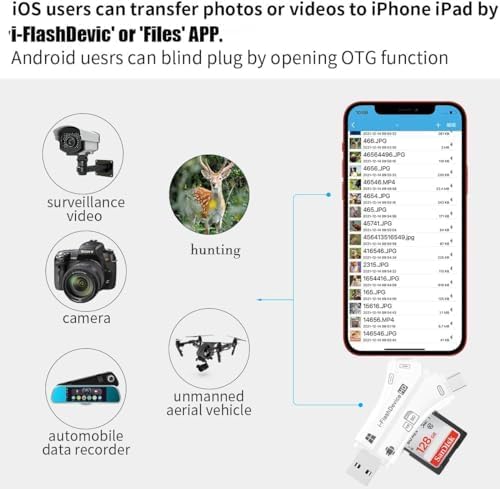 [Certifié MFi] Lecteur de Carte SD USB 3.0 Portable pour iPhone, Android et Mac - Transfert à 100 MB/s - Image secondaire