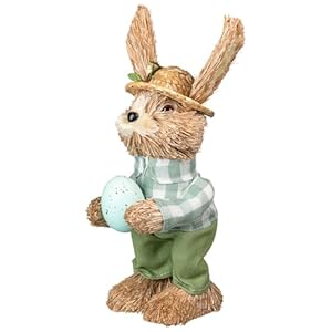 Northlight spring sisal standing easter bunny rabbit figure with robins egg 10  urban country home decor