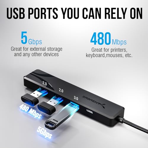 Hub USB-C Multipresa [5-porte] con 4K HDMI | USB Tipo-C PD (60W) | USB 3.2 Gen 1 Porta| 2 USB 2.0 Porte compatibile con PS5, PC, MacBook (HB-TC5P) - Hub USB - Immagine 6