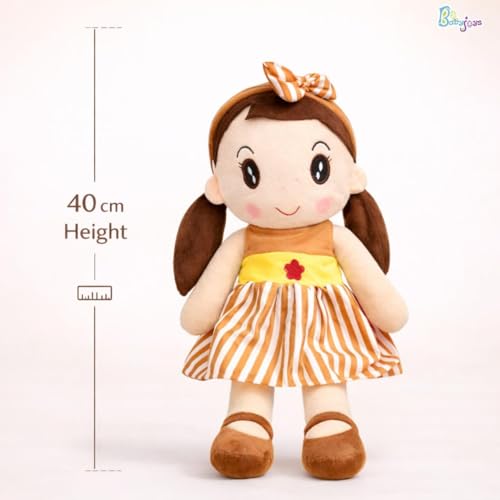Image of Cute Soft Baby Doll Plush for Kids | Plush Stuffed Toy Doll for Girls & Boys | Super Soft Cuddly Hug Toy Doll | Washable Plush Doll for Girls - 40 CM (Brown)