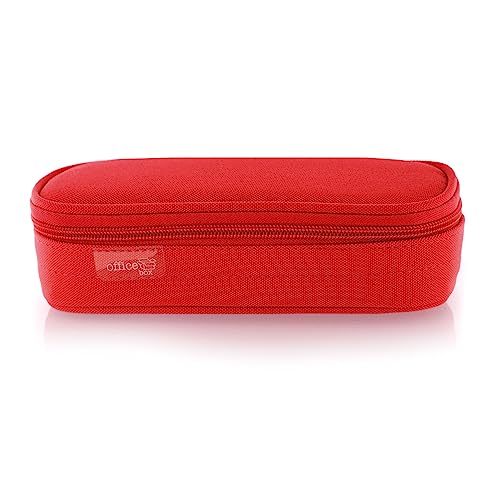 office box Estuche Portatodo Mega con Cierre de Cremallera y Solapa Interior con Porta Bolígrafos y Bolsillo Interior con Tarjeta Horario/Identificador -Ref.59711-RJ- Colorline by (Rojo)