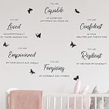 Inspirational Wall Decals Motivational Wall Stickers Vinyl Wall Art with Lovely Fonts Positive Quotes Sayings Wall Decor Daily Affirmations for Men Women Kids (Fresh Style, 4)