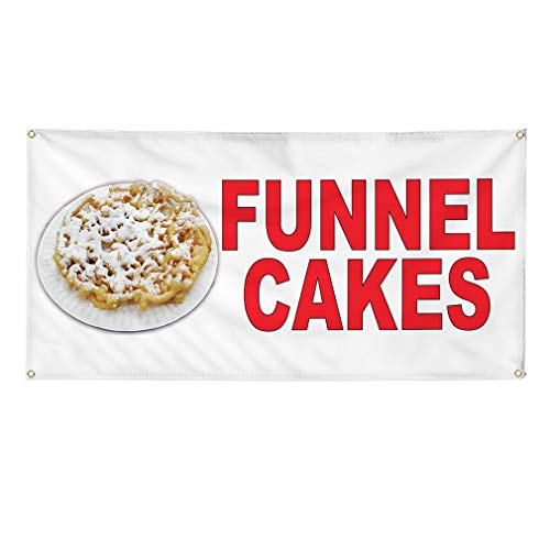 Vinyl Banner Multiple Sizes Funnel Cakes Red Food Bar Restaurant