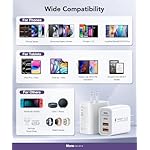 40W USB C Charger Block, 2-Pack 4-Port Type C Fast Charging Brick Dual PD&QC Wall Plug Adapter Compatible for iPhone13/14/15/16/17 Pro/Pro Max/iPad, Airpods, iwatch, Samsung Galaxy - Image 4