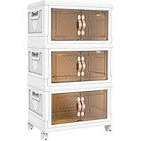 Amazon｜【収納キャビネット 折りたたみ】 収納ボックス 扉付き