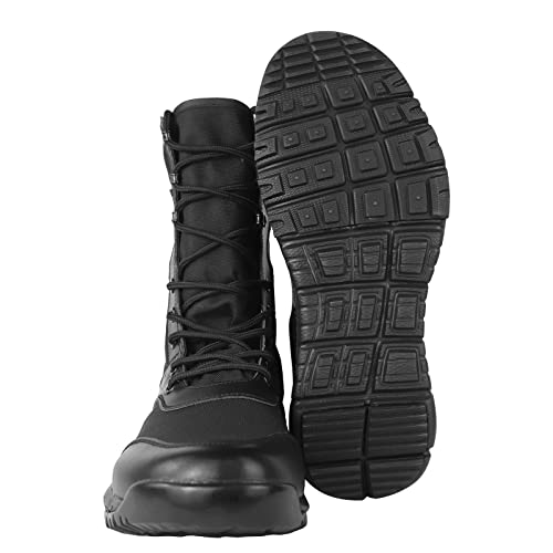 Ludey B-FBA521-BLACK-44 Tactical Boots For Men Lightweight Military Boots Durable Army Combat Boots Comfortable Work Boots Waterproof Security Boots Black 9.5Us thumb #8