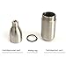 BEIST OUTDOOR Refillable CO2 Cartridge 12g Stainless Steel Rechargeable CO2 Cartridge Gas Cylinder Adapter Recycling Capsule, Silver