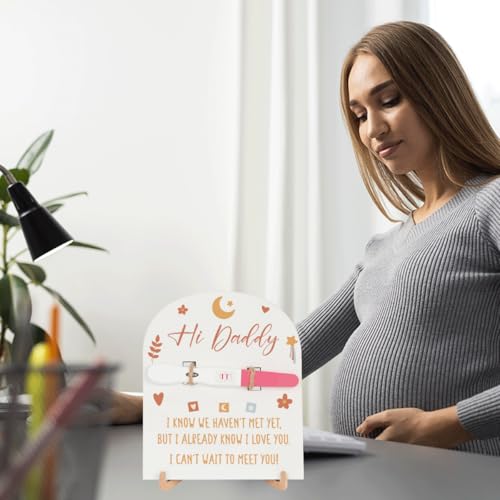 Image of Baby Announcement for Dad Surprise Pregnancy Announcement Ideas Baby Reveal for Husband Daddy to be Gifts Newborn Pregnancy Test Announcement Keepsake Wooden Sign