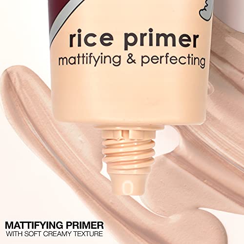 Palladio Rice Primer, Formulated With Natural Rice, Controls Oil On Your Skin And Locks In Makeup, Lightweight With A Smooth Matte Finish, Reduces Facial Shine, For All Skin Types, Beige, 0.71 Fl Oz #TOP2