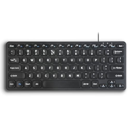 Perixx PERIBOARD-416 Wired Mini USB Keyboard with 4 Hubs - X Type Scissor Keys - Detachable USB-C and A Cable - US English by Perixx - Used condition - US$22.80