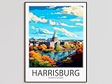 Generic Harrisburg Travel Poster Harrisburg Print Pennsylvania Art Print Harrisburg Harrisburg Wall Art Harrisburg Artwork Pennsylvania Decor #548, white