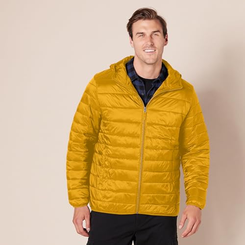 Image of Amazon Essentials Men's Lightweight Water-Resistant Packable Hooded Puffer Jacket