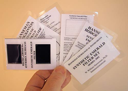 Hanneman Synthetic Emerald Characterization Set - Green Color Correcting Filter - Plastic Material