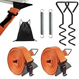 Sturmband Camping Markise,Sturmband für Vorzelt,Sturmsicherung Markise Wohnmobil,Abspanngurte Markise Wohnmobil, Sturmsicherung Vorzelt,Markise Abspannset,Wohnwagen hold down Side kit (Orange)
