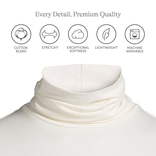 Image of Lands' End Lightweight Jersey Long Sleeve Turtleneck