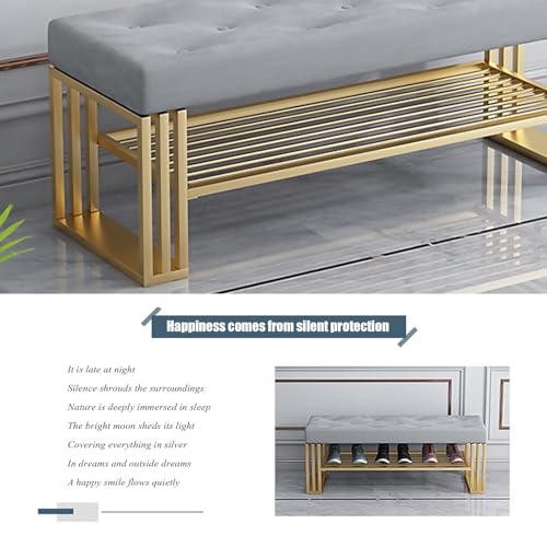 Banc de rangement à chaussures raffiné et assise rembourrée chic - 5