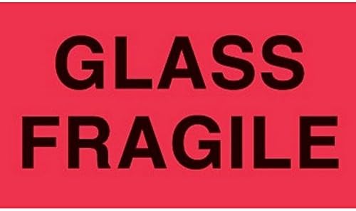 3 x 5 Glass Fragile Labels (500 per Roll)