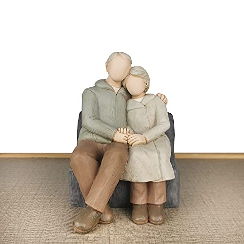 Camsoon Couple Anniversary Sculpted Hand-Painted Figure Gifts Husband And Wife Wedding Hand-Painted Figurine Gift, Happy 20Th - 50Th Anniversary Statue For Him And Her Together #TOP6