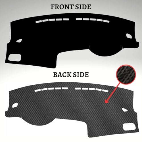 Image of Car Dashboard Cover Compatible with Volkswagen Polo 2010-2022 Dustproof, UV Resistant | Sun Shade Carpet | Custom Fit Car Accessories (Balck)