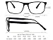 OLOMEE Reading Glasses 1.5 Oversized Large Square Men Readers 4 Pack,Lightweight Cheaters Glasses W/Comfortable Spring Hinges